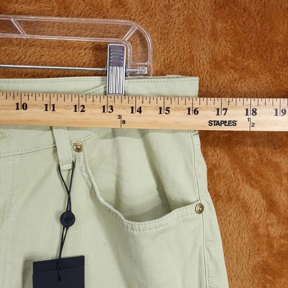 MONFRERE Mens Jeans Size 33 Green Lightweight Linen Denim BRANDO SLIM $210 - Picture 7 of 10